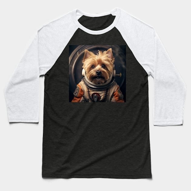 Astro Dog - Norwich Terrier Baseball T-Shirt by Merchgard